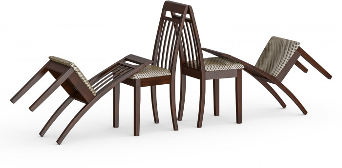 Четыре стула Мебель--24 Гольф-11 разборных, орех