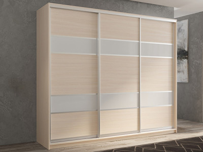 Шкаф-купе Кааппи 8 Дуб молочный 240х60х230 см