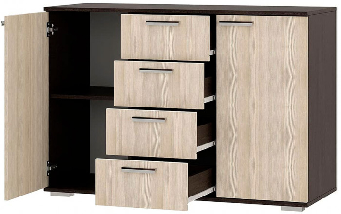 Комод "Стандарт №2" НЕВ (1200х828х460) венге/лоредо