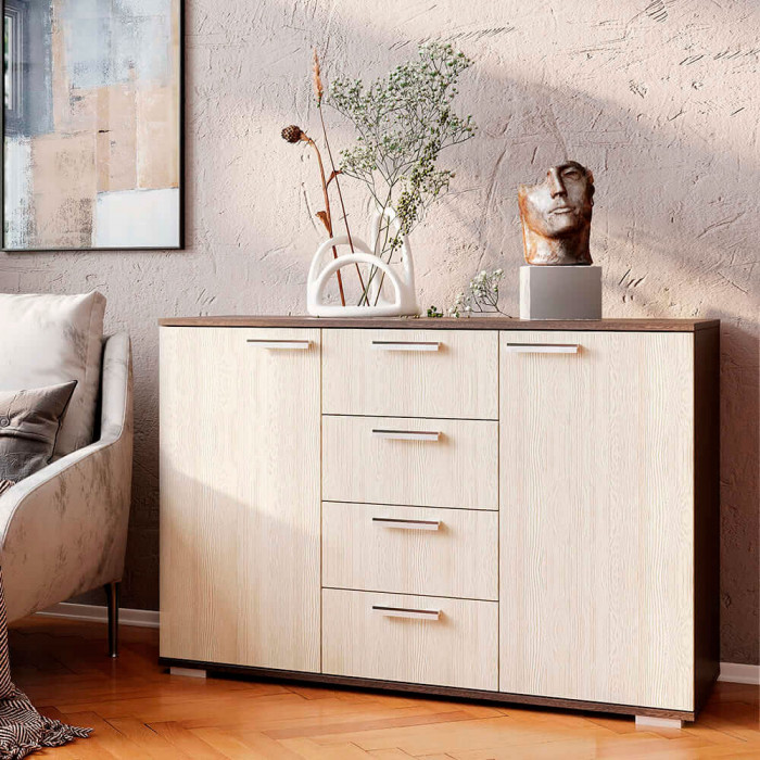 Комод "Стандарт №2" НЕВ (1200х828х460) венге/лоредо