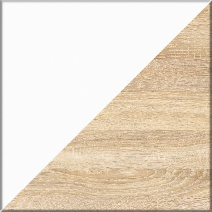 Мори компьютерный стол МС-2 + Пенал МШ400.1, дуб сонома/белый