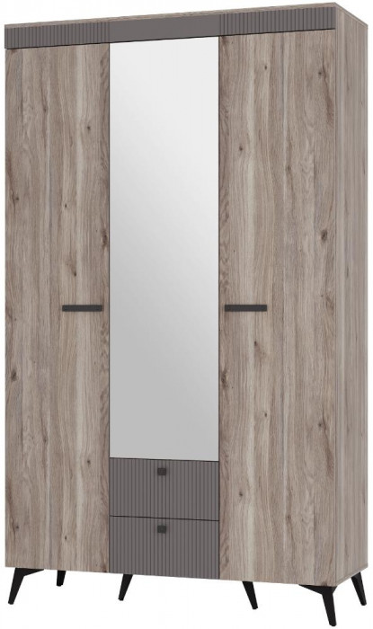 Шкаф 3-х створчатый Кассандра ШК-08, Дуб смоки, МФ14