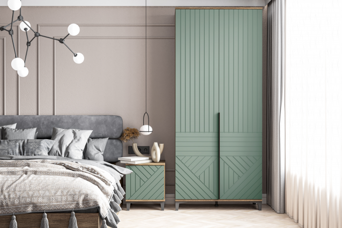 Модульная спальня Палау МДФ, Табак/Эвкалипт софт