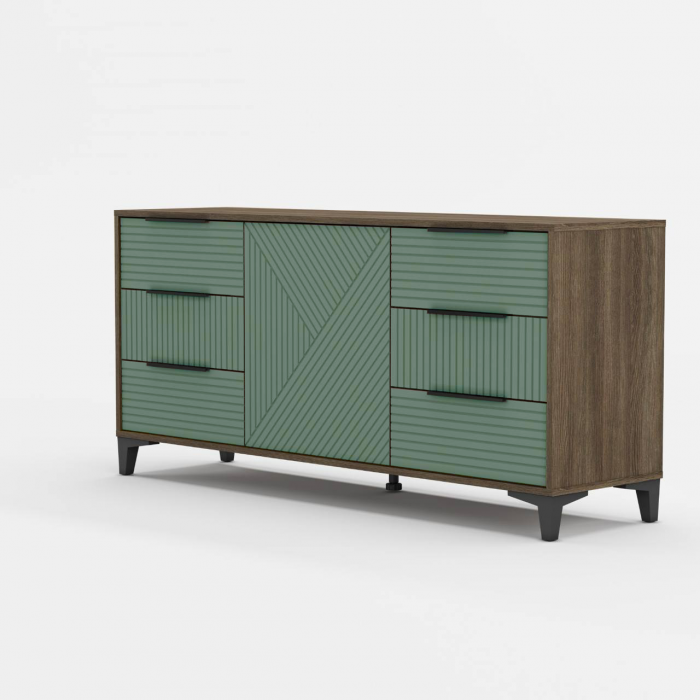 Модульная спальня Палау МДФ, Табак/Эвкалипт софт