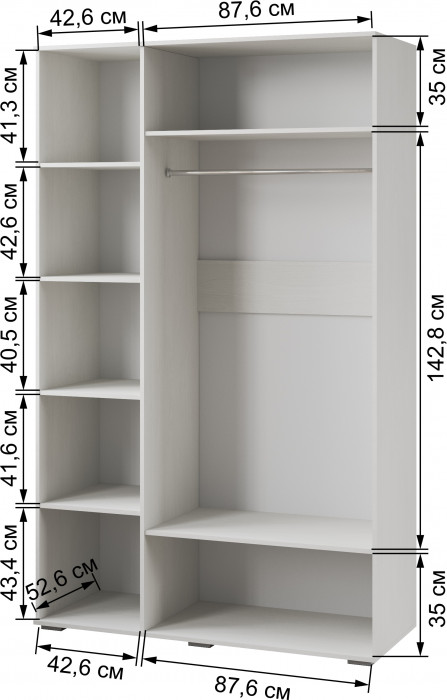 Ливорно Шкаф 3-х ств. ЛШ-24 ясень анкор светлый патина серебро