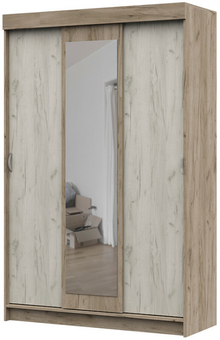 ШКК 551 Бася ЛДСП шкаф-купе дуб крафт серый/дуб крафт белый