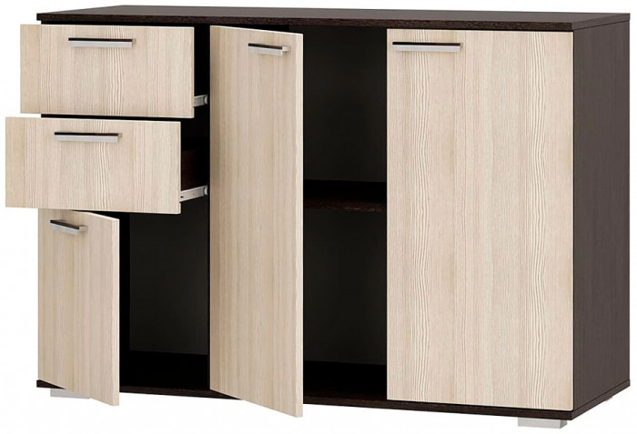 Комод "Стандарт №3" НЕВ (1200х828х460) венге/лоредо