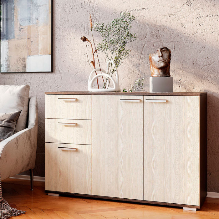 Комод "Стандарт №3" НЕВ (1200х828х460) венге/лоредо