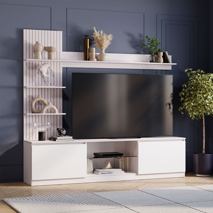 Гостиная "Убер" ГС-05 ясень белый/белый