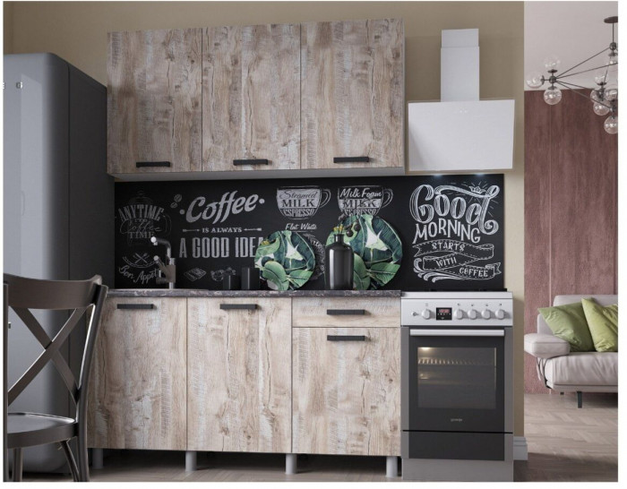 Кухонный гарнитур Нагано 1,5м Дуб Юкон