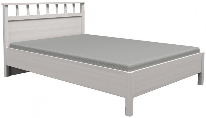 Кровать с ортопедическим основанием (металл) Sherlock 48 Люкс 140х200, ясень светлый