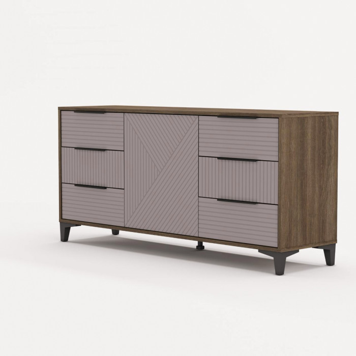 Модульная спальня Палау МДФ, Табак/Пыльная роза