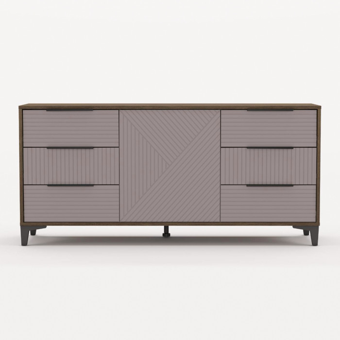 Модульная спальня Палау МДФ, Табак/Пыльная роза