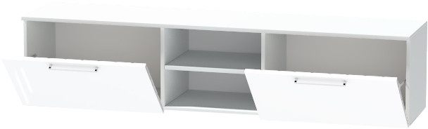 Тумба для ТВ-техники подвесная "Иннэс-7", Белый/Белый глянец