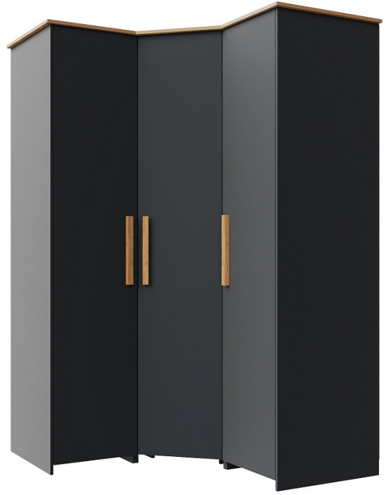 Шкаф угловой "Скандинавия" - Антрацит/Дуб наварра