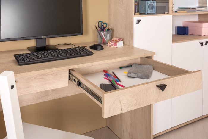 Бостон № 39, дуб эндгрейн элегантный/фасады МДФ милк рикамо софт