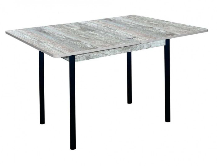 Симпл стол обеденный раскладной / бетон темный/черный