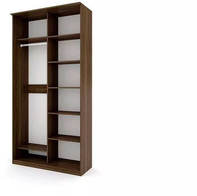 Шкаф купе Модерн 1190х600 2-х дверный 2-х секционный фотопечать №1 венге