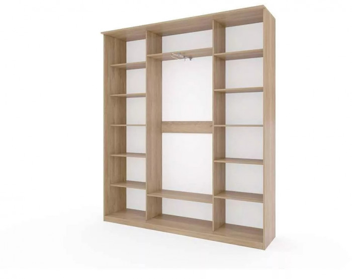 Шкаф купе Модерн 2362х450 4-х дверный 3-х секционный фотопечать №3 ясень