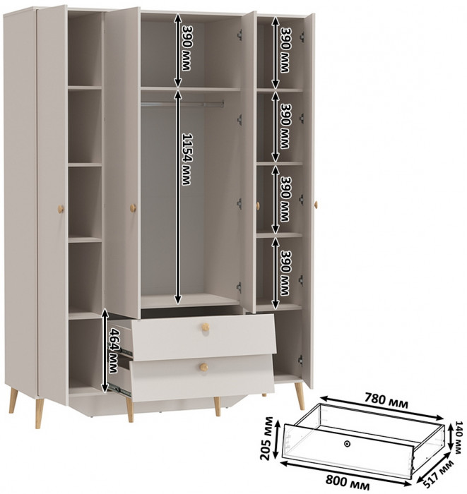 Афина Спальня 32-1400, цвет кашемир серый, сп.м. 1400х2000 мм., б/м, основание есть - фанера