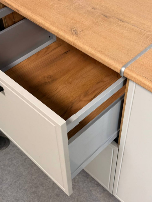 Кухня Бьянка 3,4/1350м, Крафт золотой/Кашемир