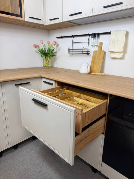 Кухня Бьянка 3,4/1350м, Крафт золотой/Кашемир