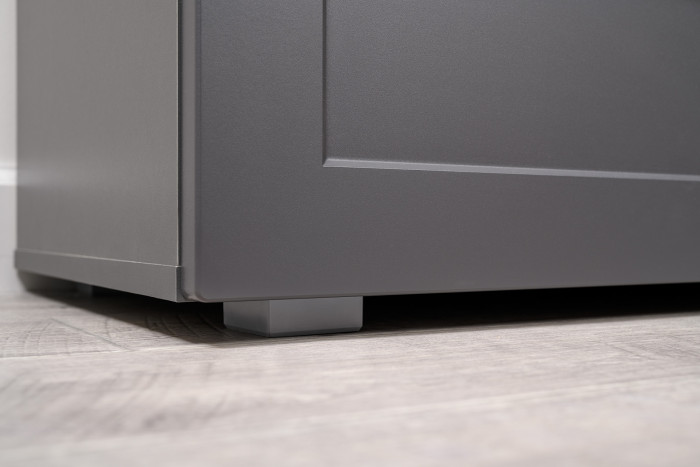 Остин 11.53 Кровать + ортопед + 13.336.02 Шкаф для одежды + 16.240 Комод, серый графит/дуб крафт золотой