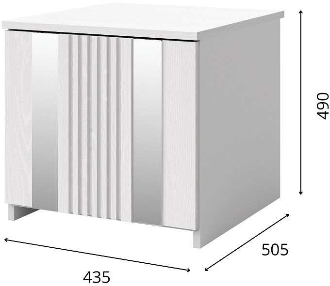 Модульная спальня "Харди", композиция 1 - Белый текстурный/Ясень белый