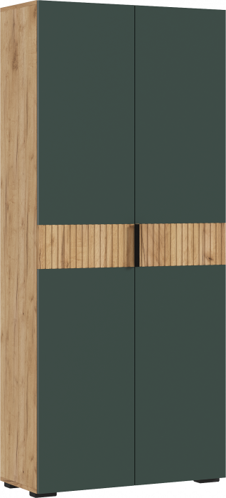 Роджина Шкаф 2-х створчатый, Дуб крафт/Изумрудный