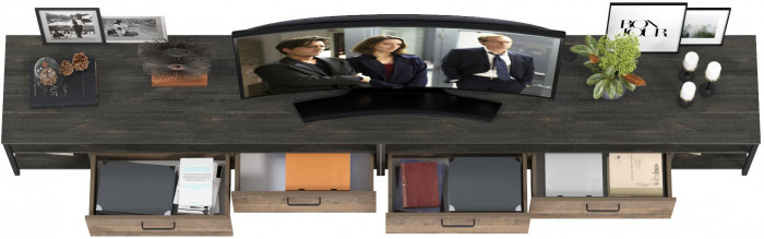 Трувор 13.70 Тумба под ТВ + 13.70 Тумба под ТВ, дуб гранж песочный/интра