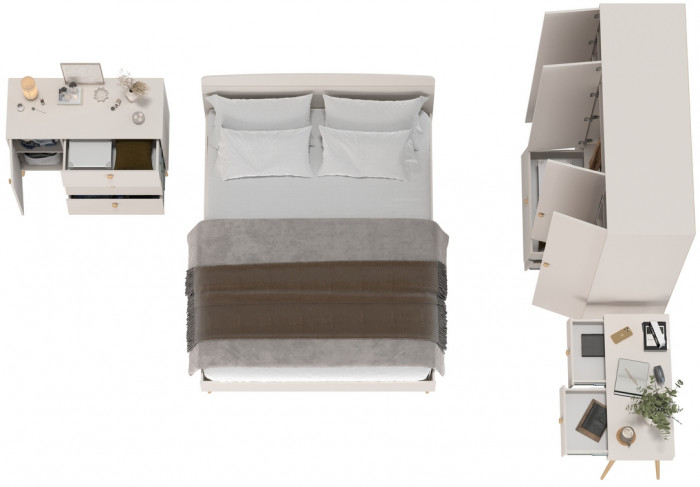 Афина Спальня 13-1600, кашемир серый