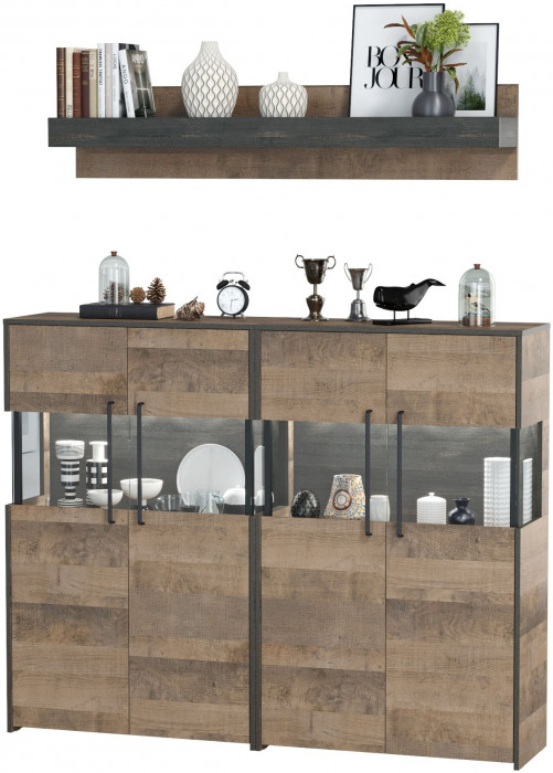 Трувор Гостиная 002, дуб гранж песочный/интра