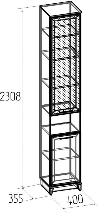 Шкаф книжный Аурелио 9, белый