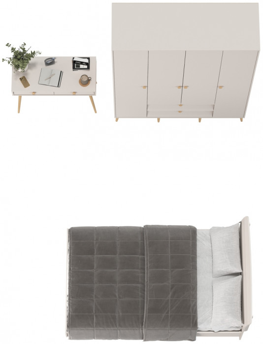 Афина Спальня 14-1200, кашемир серый