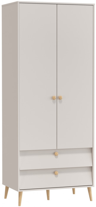 Афина Спальня 4-75901М1к.с. Шкаф 2-х дверный с двумя ящиками, кашемир серый