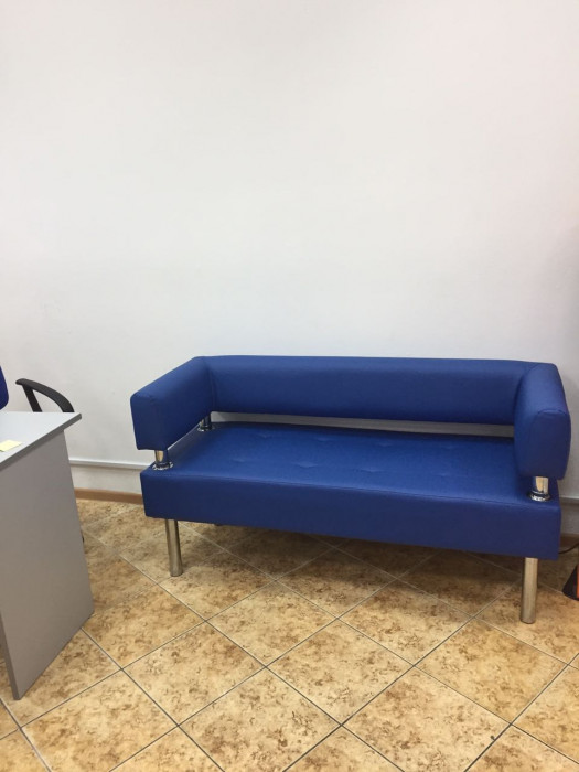 Диван Бизнес 160, экокожа, черный