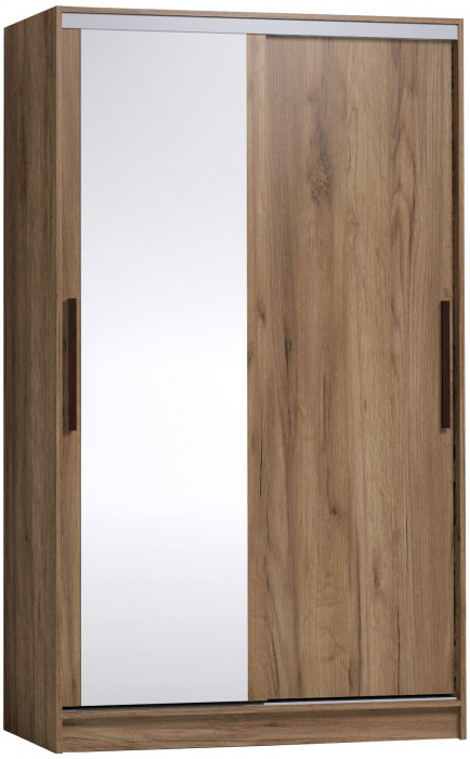 Шкаф-купе с зеркалом Стрике 1200 Дуб табачный Крафт