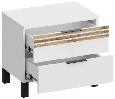 Модульная спальня Нао, набор №1, Дуб вотан/Графит (Профиль МДФ Дуб вотан)