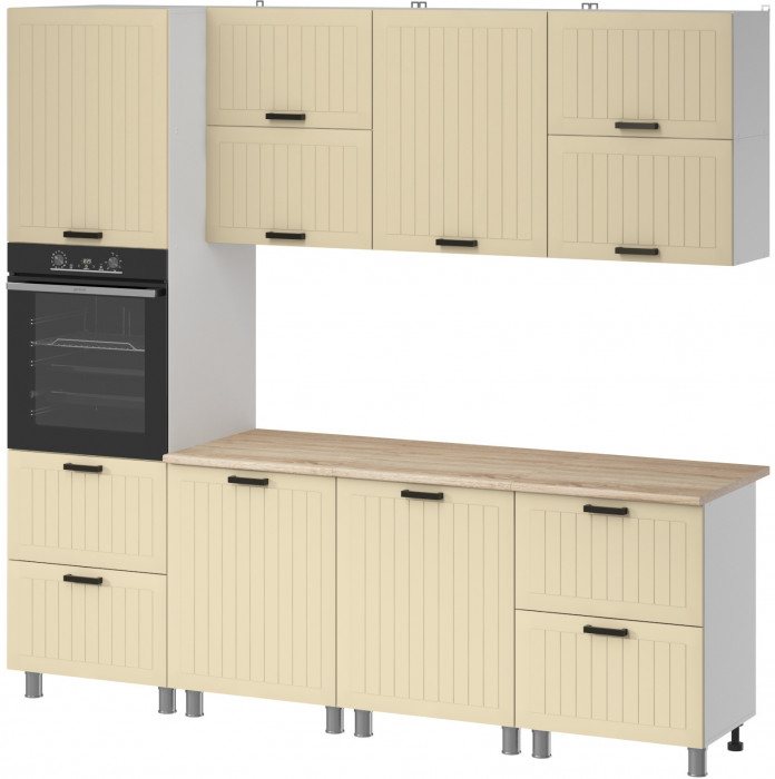 МК Аленушка 2,4м Орхидея Крем,скоба черный,сонома