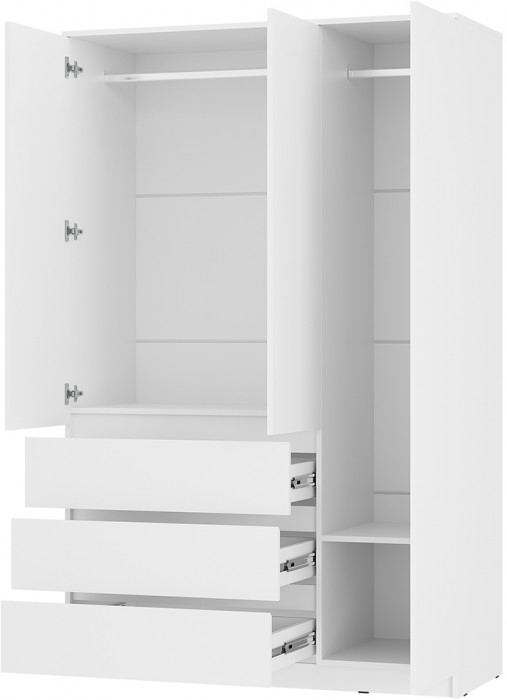 Шкаф 3-х створчатый Симпл ШК-08, Белый