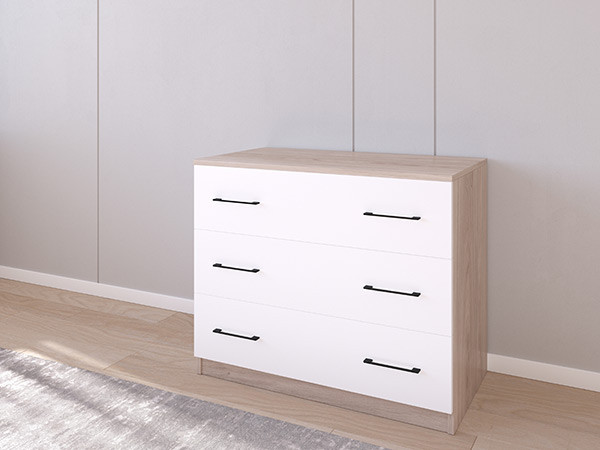 Комод 01/16 90х50х75 Кастелло Серый/Белый