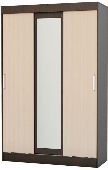 Басямиф Шкаф-купе, венге / дуб беленый