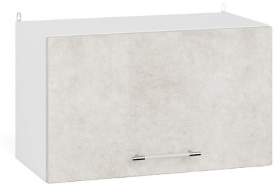 Кухня Мебель--24 ШВГ600 Шкаф горизонтальный 60 см., цвет корпус белый/фасад МДФ бетон лофт бежевый, ШхГхВ 60х32х36 см.