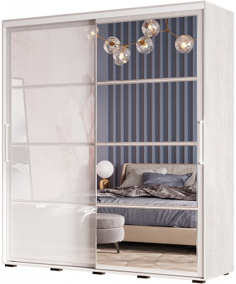 Шкаф-купе "Крафт-6" (1962х2176х591) ясень белый