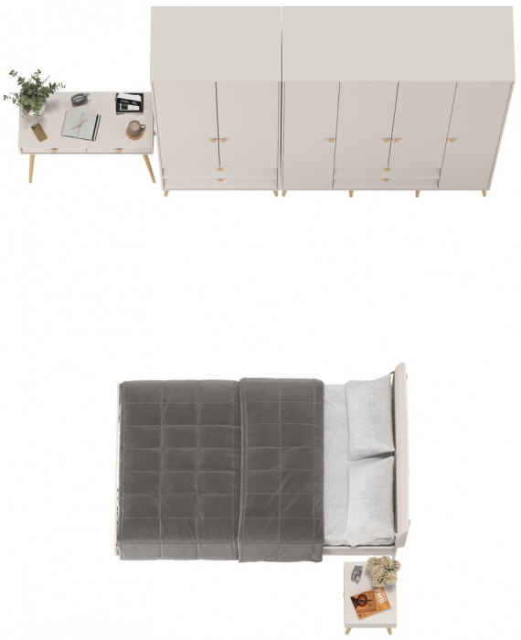 Афина Спальня 40-1200, кашемир серый