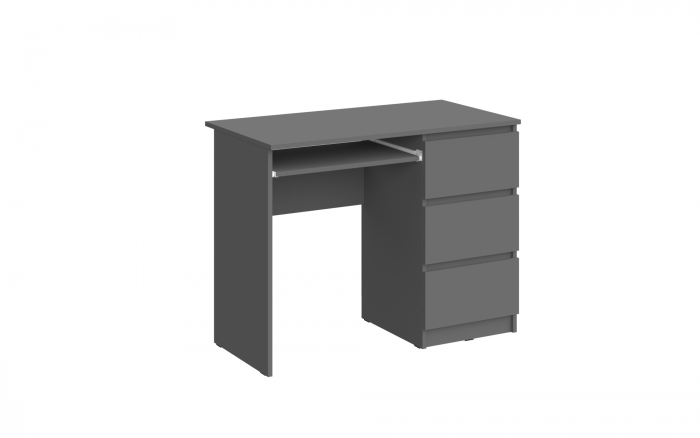 Челси Стол письменный (Белый глянец, Дуб Сонома)