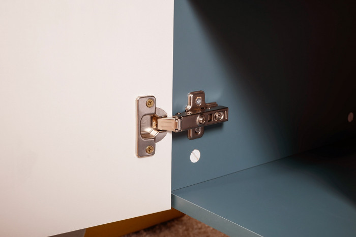 Либера Комод-тумба 16.230.01 + Кармин Комод-тумба 16.230.03, цвет пасифай/красный/белый, ШхГхВ 230,6х42,6х93,2 см., универсальная сборка