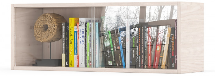 Полка книжная С-МД-КН01, ясень шимо светлый