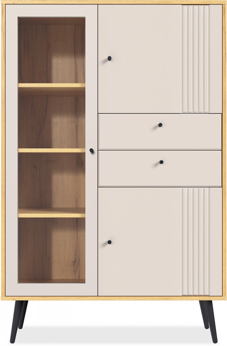 Шкаф низкий (1 стеклодверь)  Вега Саксония