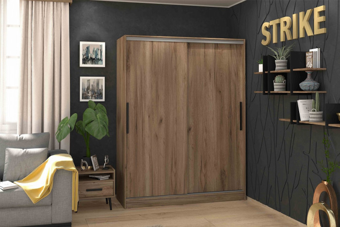 Шкаф-купе Стрике 1600 Дуб табачный Крафт